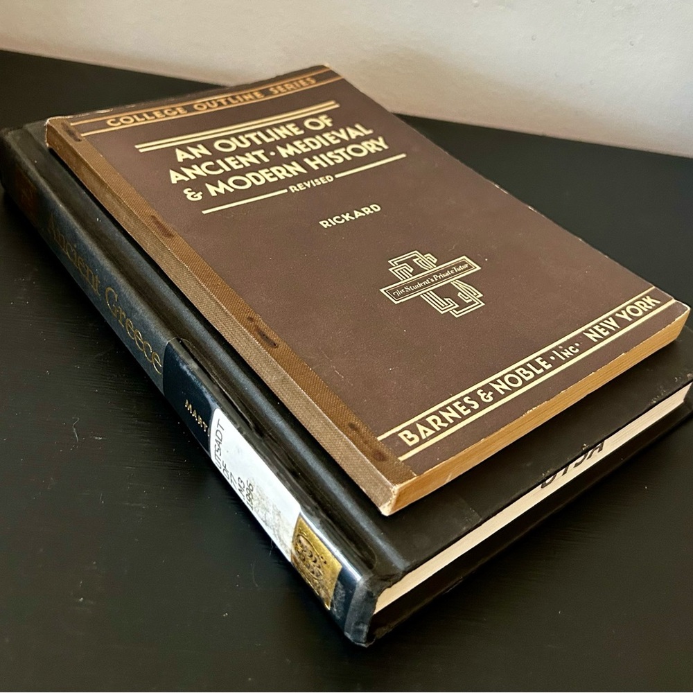1934 Barnes & Noble Brown and Black History Book Duo